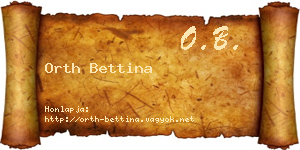 Orth Bettina névjegykártya