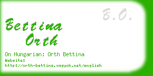 bettina orth business card